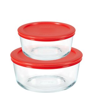 Pyrex? Simply Store? 4-piece Round Glass Storage Set