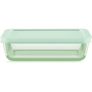 Pyrex? Simply Store? Tinted 3-cup Rectangle Storage with Green Plastic Lid